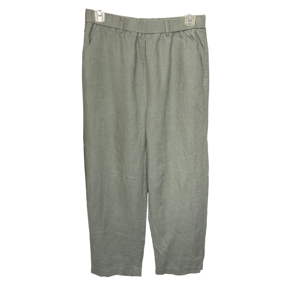Quince 100% European Linen Pull On Pants Women S Olive Taper Ankle Sustainable